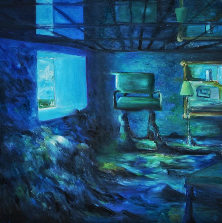 Painting titled "la chaise aux roche…" by Camille Colobert, Original Artwork, Oil