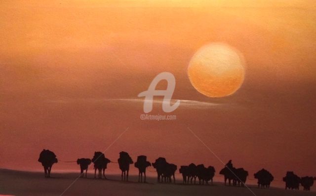 Painting titled "contrasti" by Guido Mannini, Original Artwork, Oil