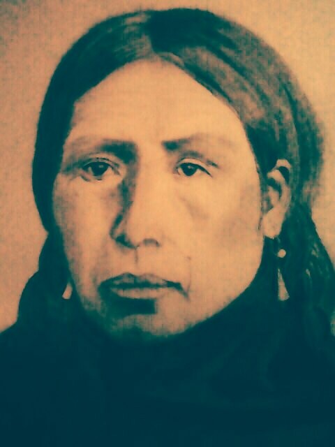 Dibujo titulada "Femme Lummi" por Descamps Valerie, Obra de arte original, Lápiz