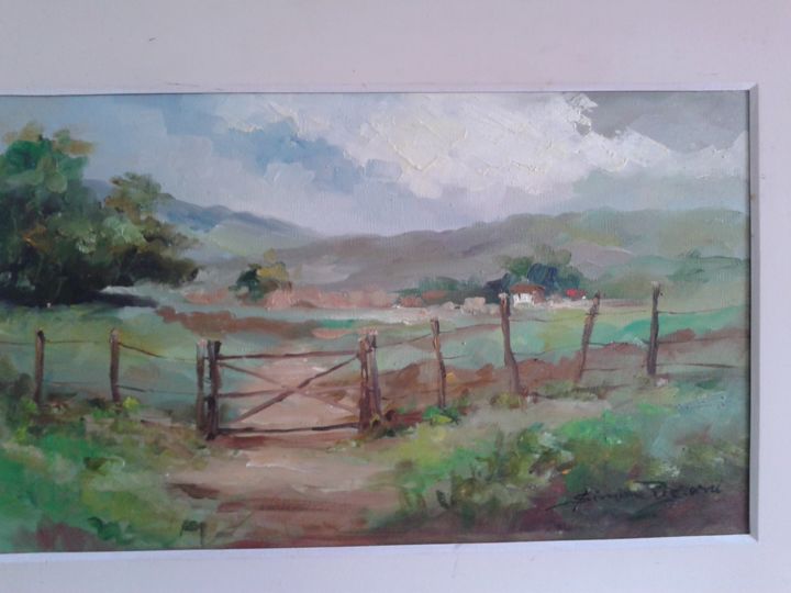 "Porteira  da Fazenda" başlıklı Tablo Simone Pigiani tarafından, Orijinal sanat, Petrol