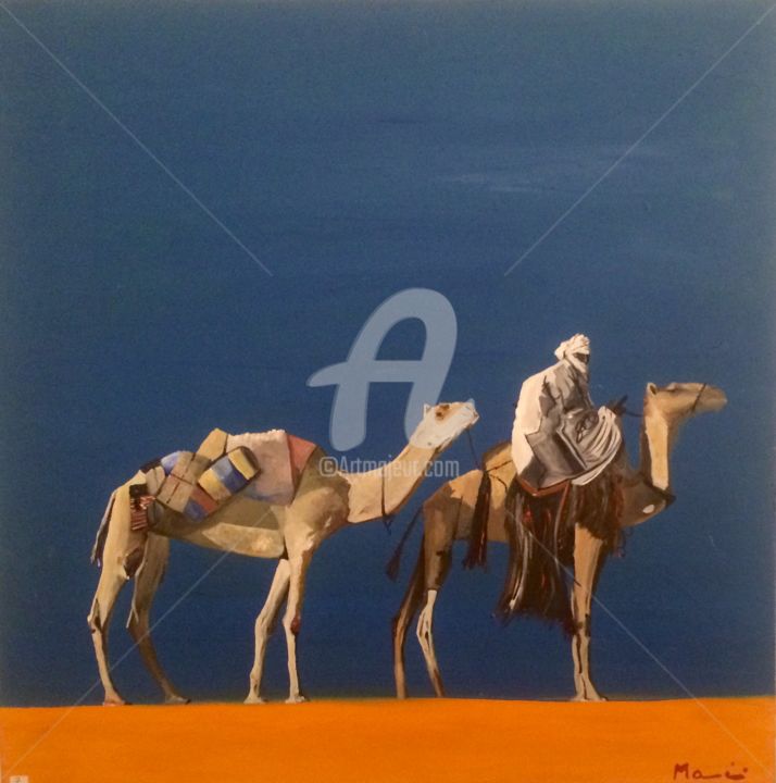 Painting titled "L'attesa" by Guido Mannini, Original Artwork, Oil