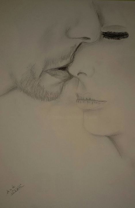 la-tendresse. Drawing, 15.8x11.8 in