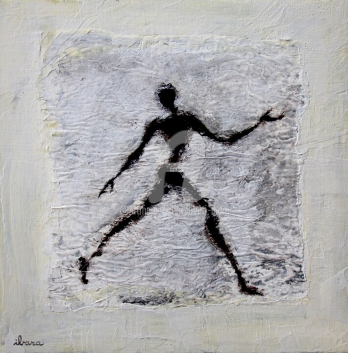 empreinte-n-1-peinture-d-ibara-acrylique-sur-toile-format-30cm-sur-30cm.jpg 绘画, 11.8x11.8 in