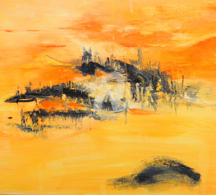Peinture intitulée "Zen Zen" par Claude Julia (CJULIA), Œuvre d'art originale, Huile