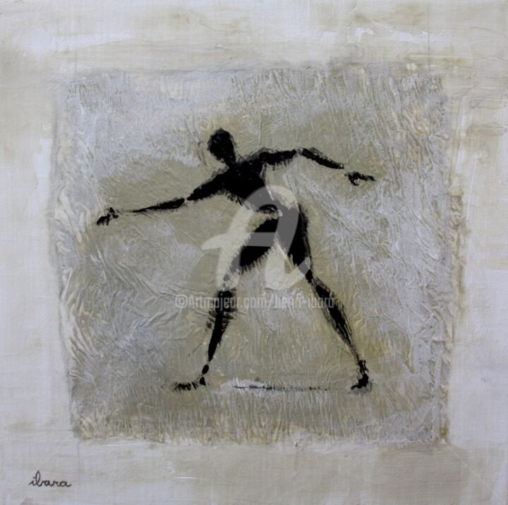 empreinte-n-2-peinture-d-ibara-acrylique-sur-toile-format-30cm-sur-30cm.jpg 绘画, 11.8x11.8 in