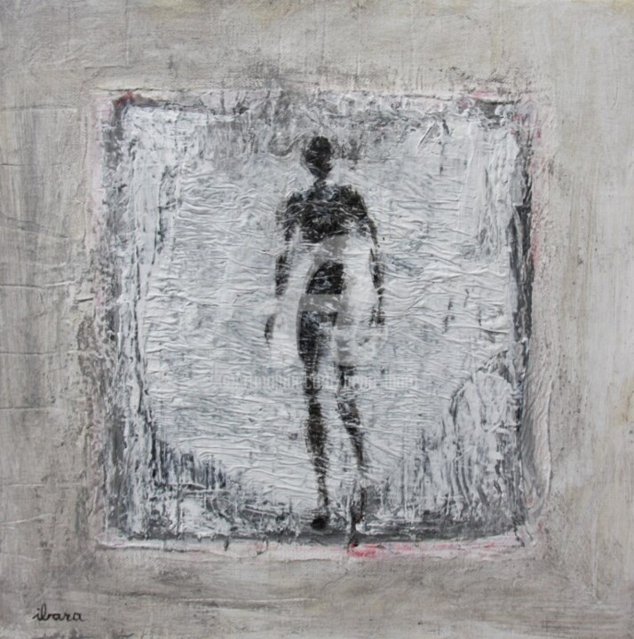 empreinte-n-5-peinture-d-ibara-acrylique-sur-toile-format-30cm-sur-30cm.jpg 绘画, 11.8x11.8 in