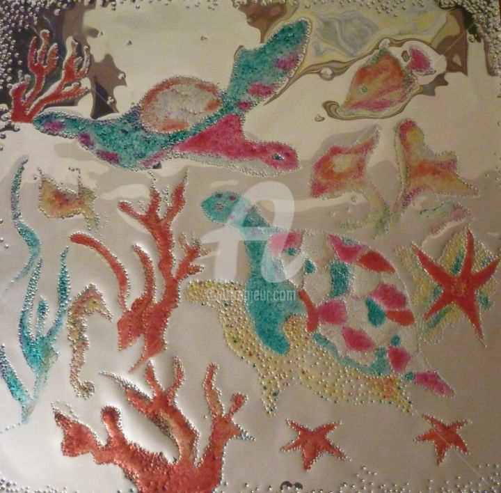 Textile Art titled "Mondi nascosti, Hid…" by Manuela Merani, Original Artwork