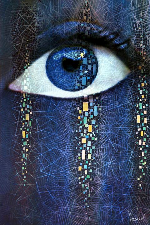 Photography titled "16.Bleu.jpg" by Véronique Gerard, Original Artwork
