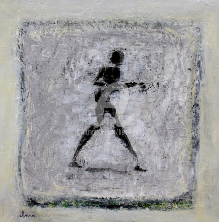 empreinte-n-9-peinture-d-ibara-acrylique-sur-toile-format-30cm-sur-30cm.jpg 绘画, 11.8x11.8 in
