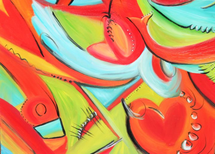 Painting titled "energie-lumineuse-1…" by Passion Rebelle, Original Artwork, Oil Mounted on Wood Stretcher frame