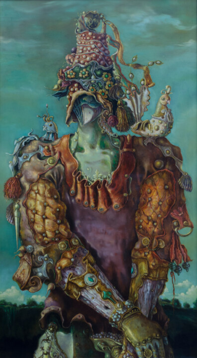 Painting titled "Apollo" by Mandy Sand, Original Artwork, Oil