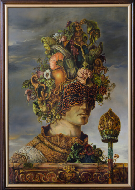 Painting titled "Lucifer" by Mandy Sand, Original Artwork, Oil