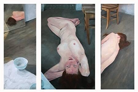 Peinture intitulée "Triptyque 658 " Eli…" par Mathieu Weemaels, Œuvre d'art originale