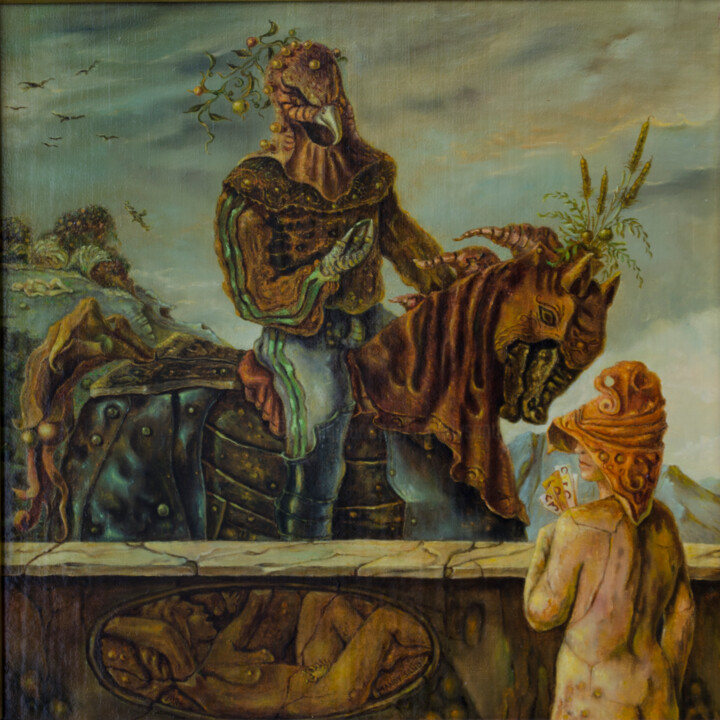 Painting titled "Easy prey" by Mandy Sand, Original Artwork, Oil