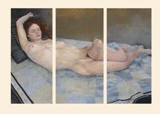 Peinture intitulée "mémoire d'une jeune…" par Mathieu Weemaels, Œuvre d'art originale