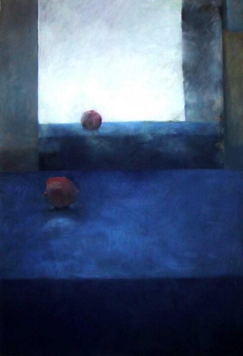 Peinture intitulée "Bleu" par Mathieu Weemaels, Œuvre d'art originale