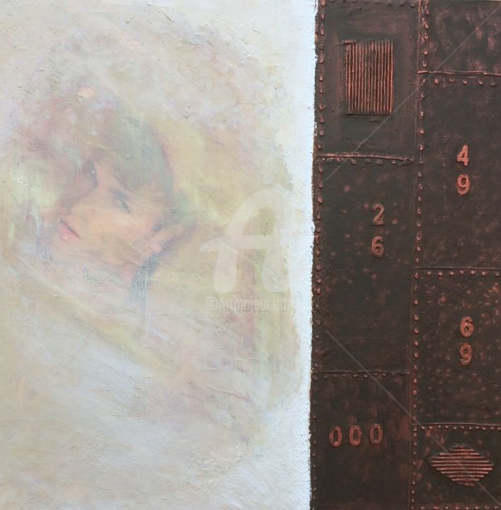 Painting titled "old memorie" by Nino Vanhoorneweder, Original Artwork, Acrylic