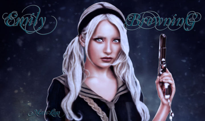 Peinture intitulée "emily-browning.jpg" par Marc Lambrette, Œuvre d'art originale