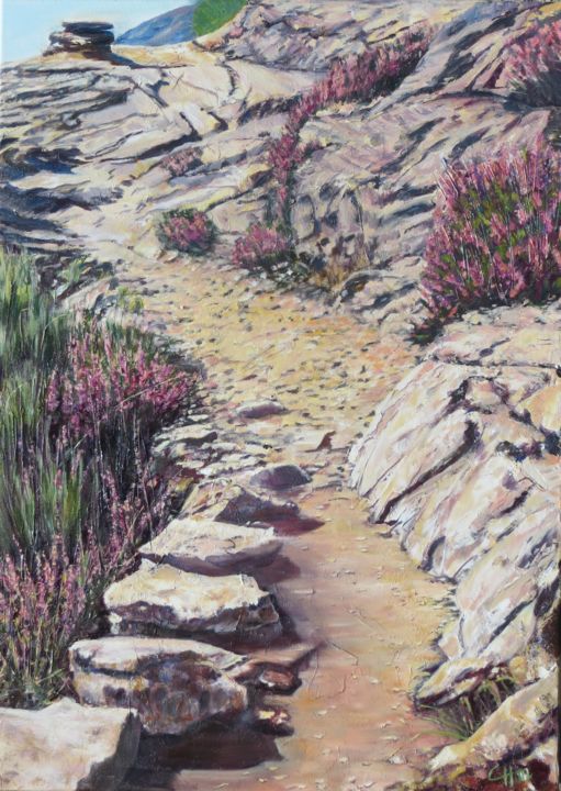 Peinture intitulée "senteurs lozériennes" par Chantal Martin (chm), Œuvre d'art originale, Huile