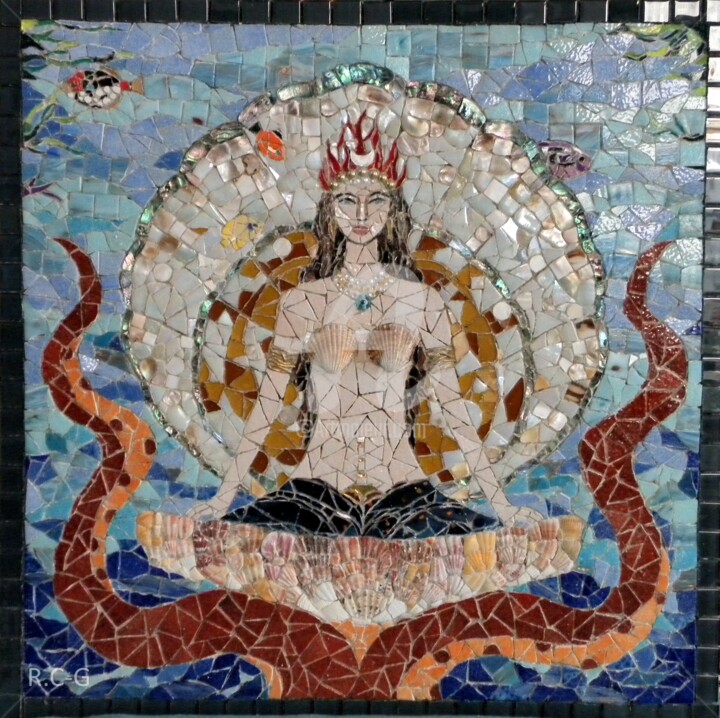 "Amphitrite" Déesse de la mer 雕塑, 23.6x23.6 in