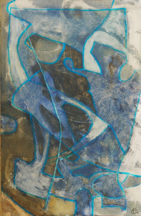 Peinture intitulée "Hypermnestre" par Philippe Casaubon, Œuvre d'art originale, Gouache