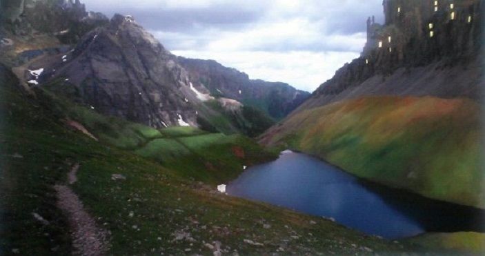 Photography titled "Blue Lake" by Marta M Goebel, Original Artwork