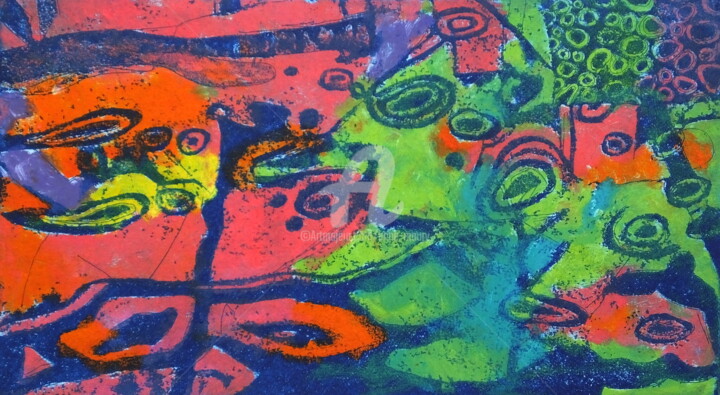 De ce jardin rêve, éveillée Printmaking, 7.9x13.8 in