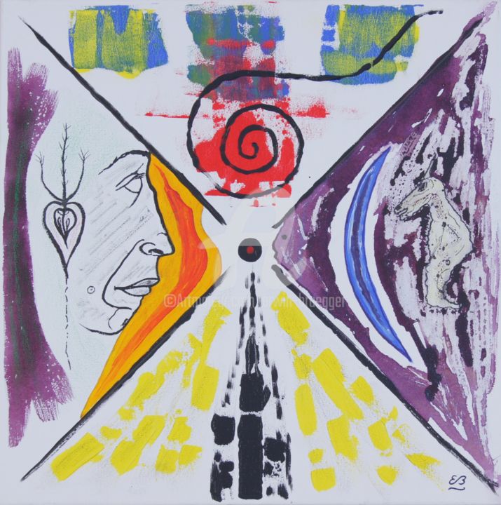 A blind man's view 绘画, 19.7x19.7 in