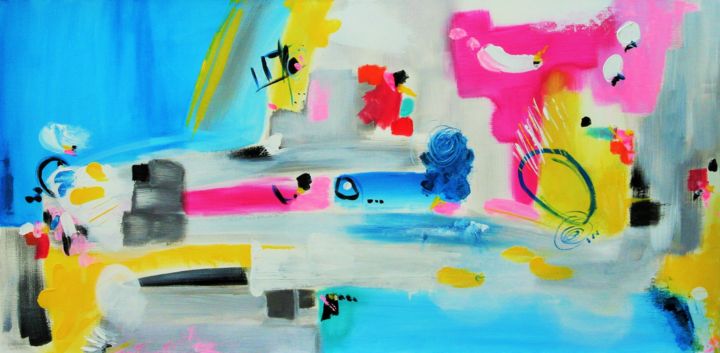 Painting titled "Liberté" by Passion Rebelle, Original Artwork, Acrylic