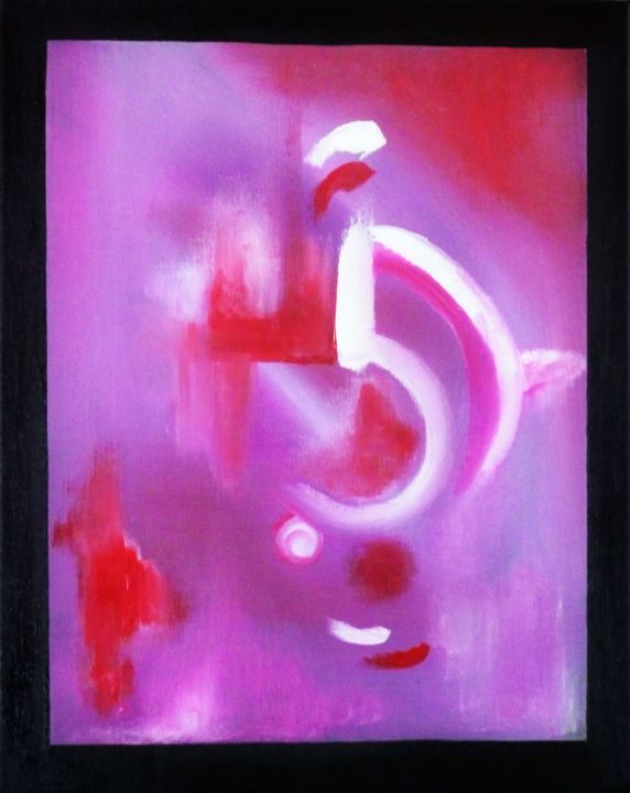 Painting titled "Envolée 1" by Passion Rebelle, Original Artwork, Oil Mounted on Wood Stretcher frame