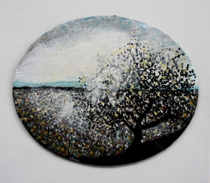 esprit-de-l-arbre-n-1-peinture-d-ibara-acrylique-sur-carton-toile-20cm-sur-25cm-colle-sur-toile-de-30cm-sur-30cm-encadree-caisse-americaine-bois-noir-et-argent.jpg Painting, 11.8x11.8 in