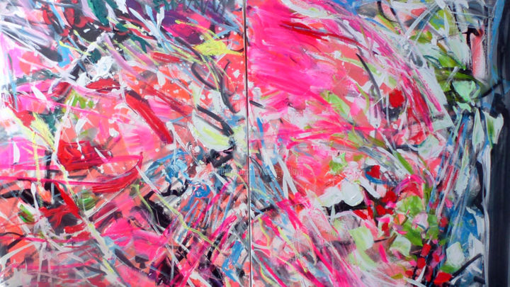 Peinture intitulée "Peinture Abstraite…" par Lucie Rydlova, Œuvre d'art originale, Acrylique