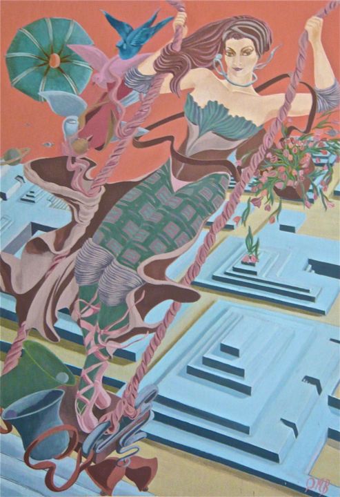 Painting titled "Ballet" by Bel Kais, Original Artwork, Acrylic