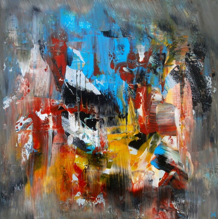 Painting titled "Cosmogonie (Cosmogo…" by Davidian Gotis Abstraction Abstraite, Original Artwork, Acrylic