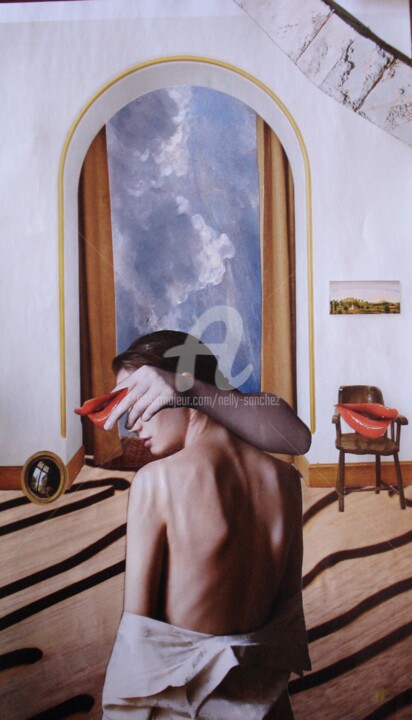 Collages intitulée "Nos silences..." par Nelly Sanchez, Œuvre d'art originale, Collages