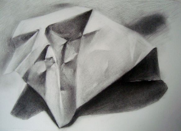 Drawing titled "STUDY PAPER DRAWING" by Miguel Esquivel Kuello, Original Artwork, Charcoal