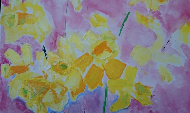 绘画 标题为“daffodils” 由Terri, 原创艺术品
