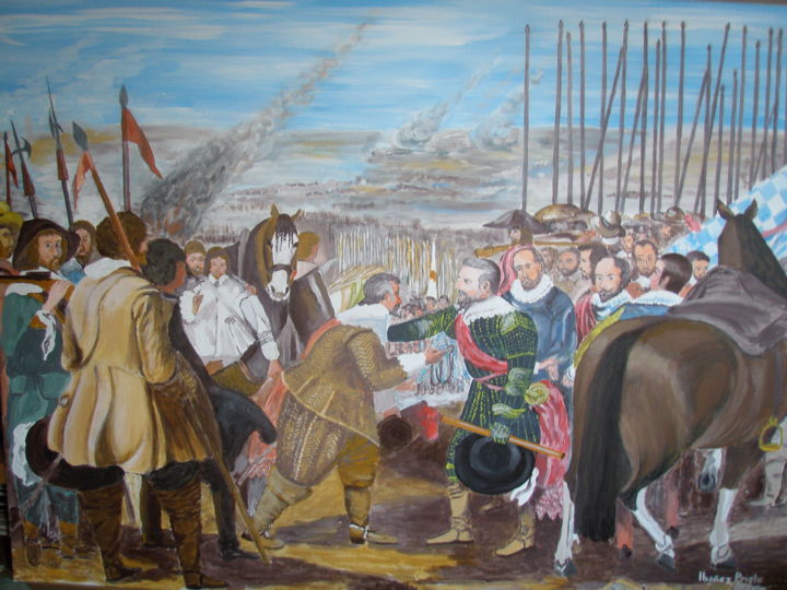 Pintura titulada "la rendicion de bre…" por Paco Ibañez Prieto, Obra de arte original