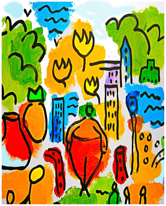 Digital Arts titled "Spring on a large s…" by Jean Mirre, Original Artwork