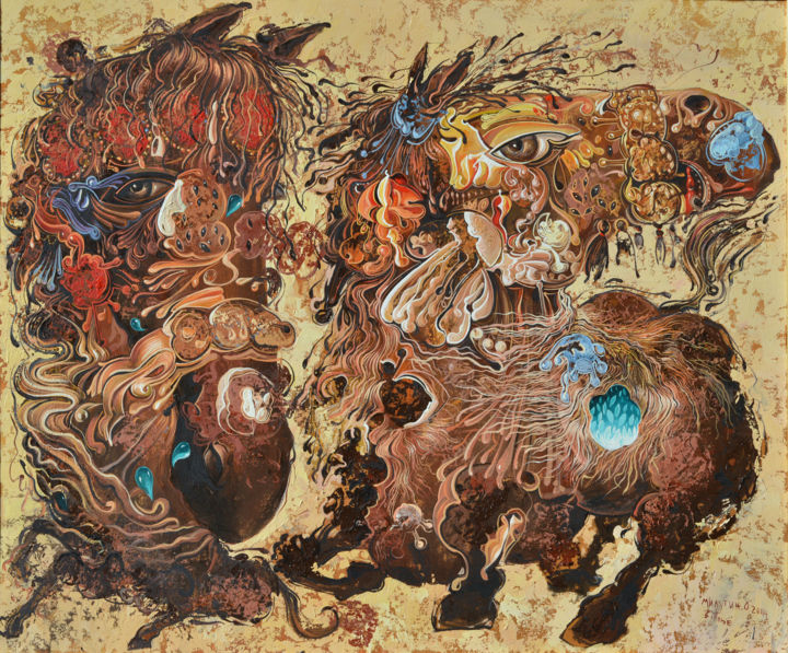 Painting titled "dreams-find-a-wish-…" by Milutin Obradovic, Original Artwork, Oil