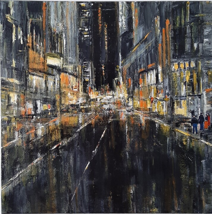 New-York-gris 绘画, 31.5x31.5 in