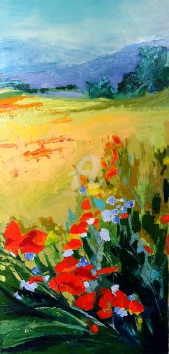 "Coquelicots en musique" 50x100