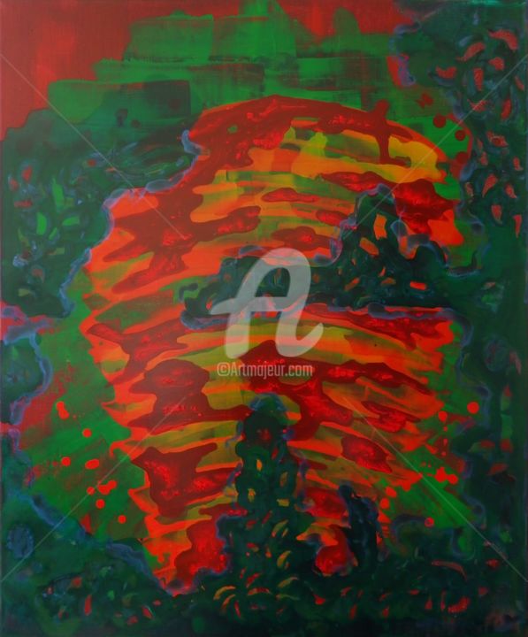 Schilderij getiteld "Touareg" door David Vall, Origineel Kunstwerk, Acryl