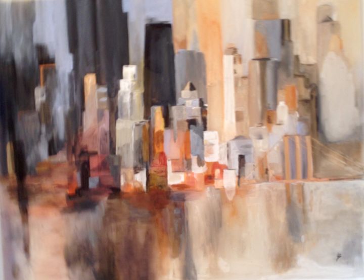 NEW YORK 绘画, 31.5x39.4 in