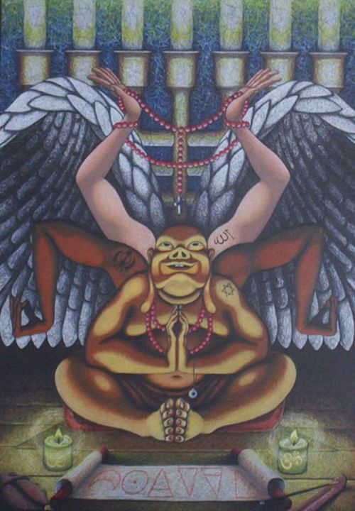 绘画 标题为“essence of religion” 由Leigh Donovan, 原创艺术品, 油