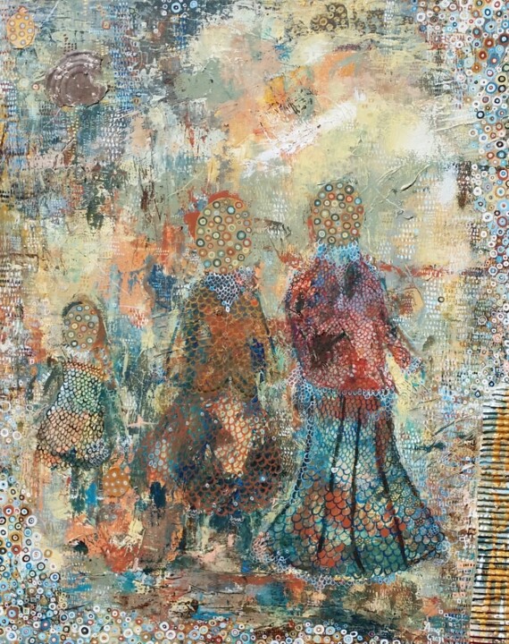 Les trois filles du roi 绘画, 31.9x25.6 in