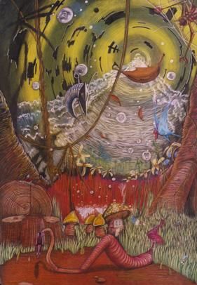 绘画 标题为“Gnome mans land” 由Leigh Donovan, 原创艺术品, 油