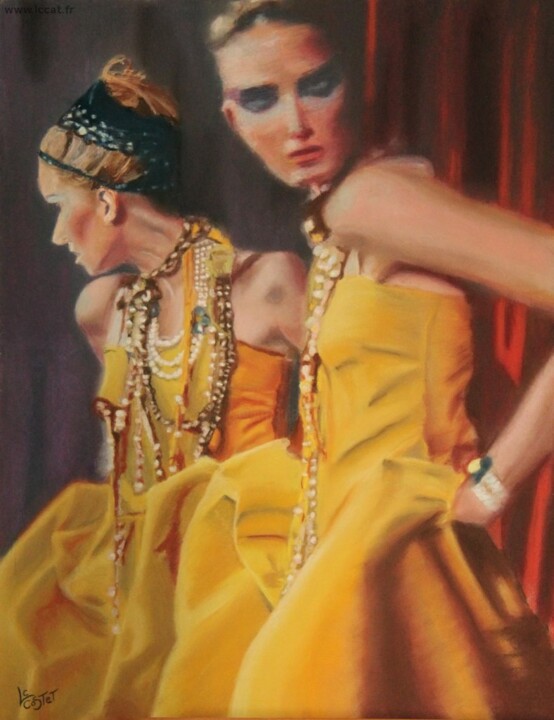 Peinture intitulée "Double" par Catherine Costet (Lccat), Œuvre d'art originale, Pastel