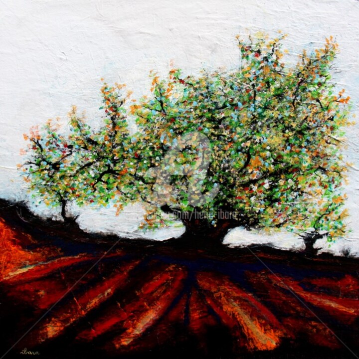 esprit-de-l-arbre-n-29-peinture-d-ibara-acrylique-sur-toile-format-50cm-sur-50cm.jpg 绘画, 19.7x19.7 in