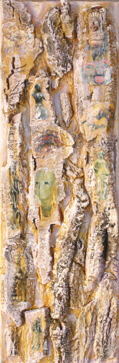 Spirits Totem 1 Collages, 23.6x7.9 in
